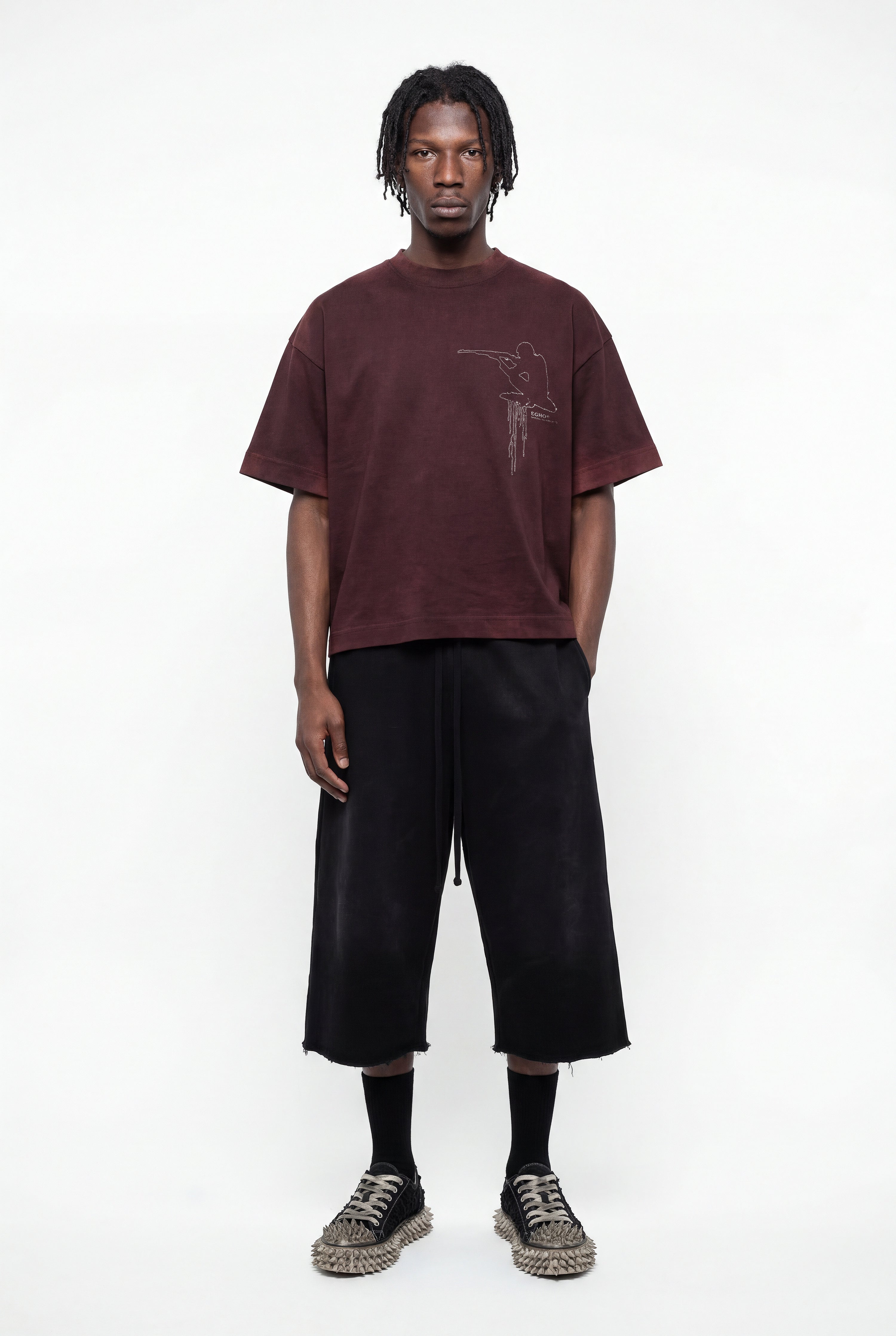 HUNTER BOXY TEE - BLOOD