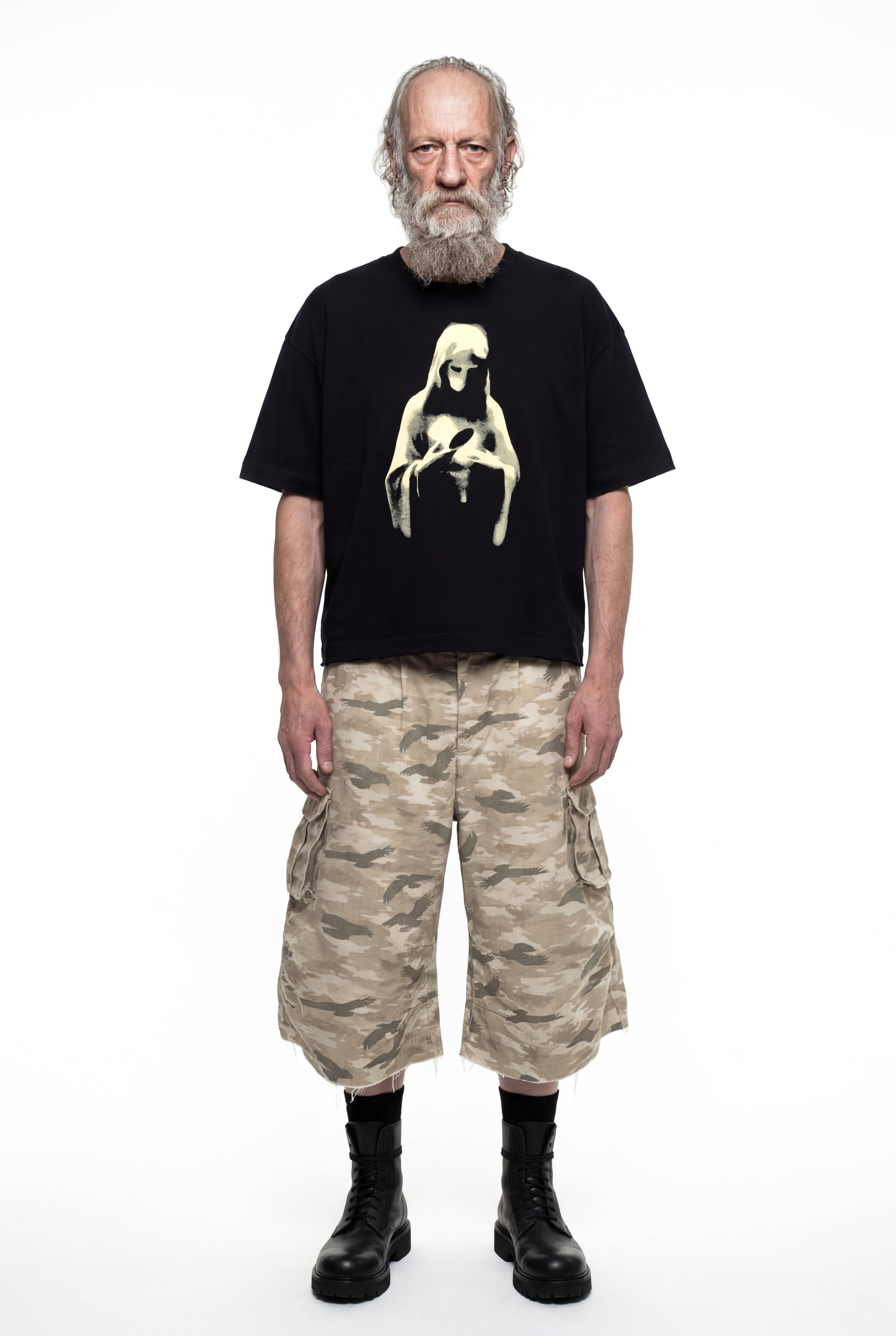 SANTA BOXY TEE - BLACK