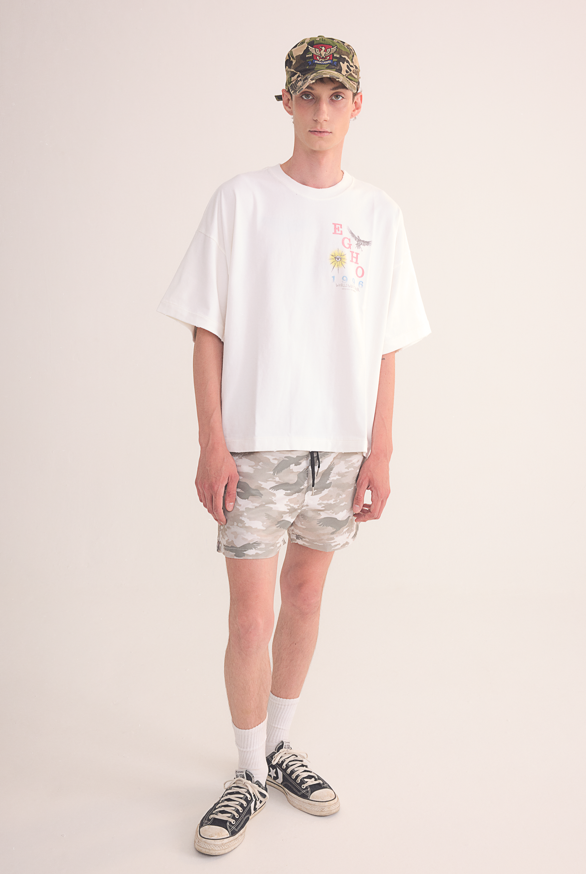 WORLDWIDE TOUR OVERBOXY TEE - WHITE