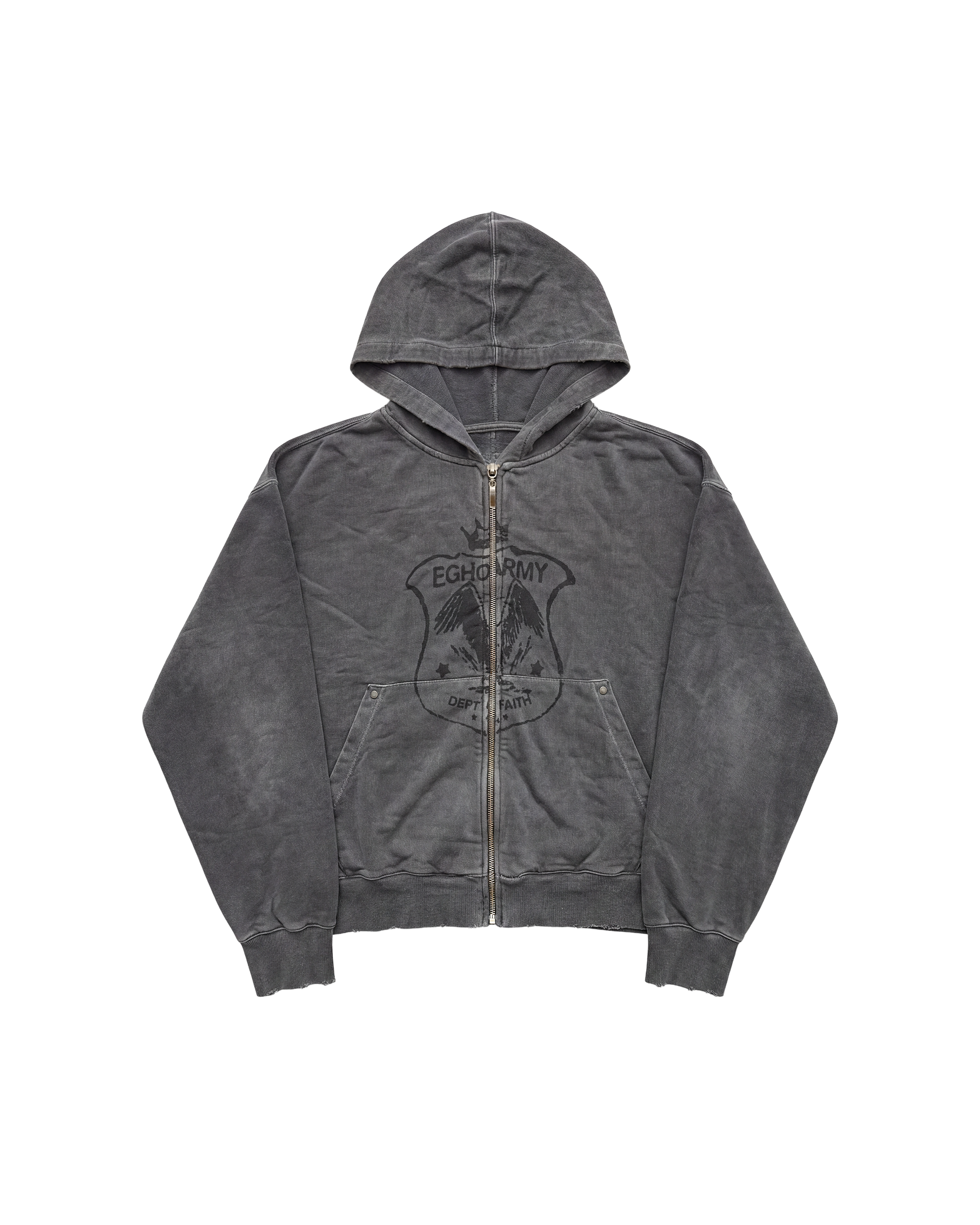 FAITH ZIP HOODIE - GREY (pre-order)