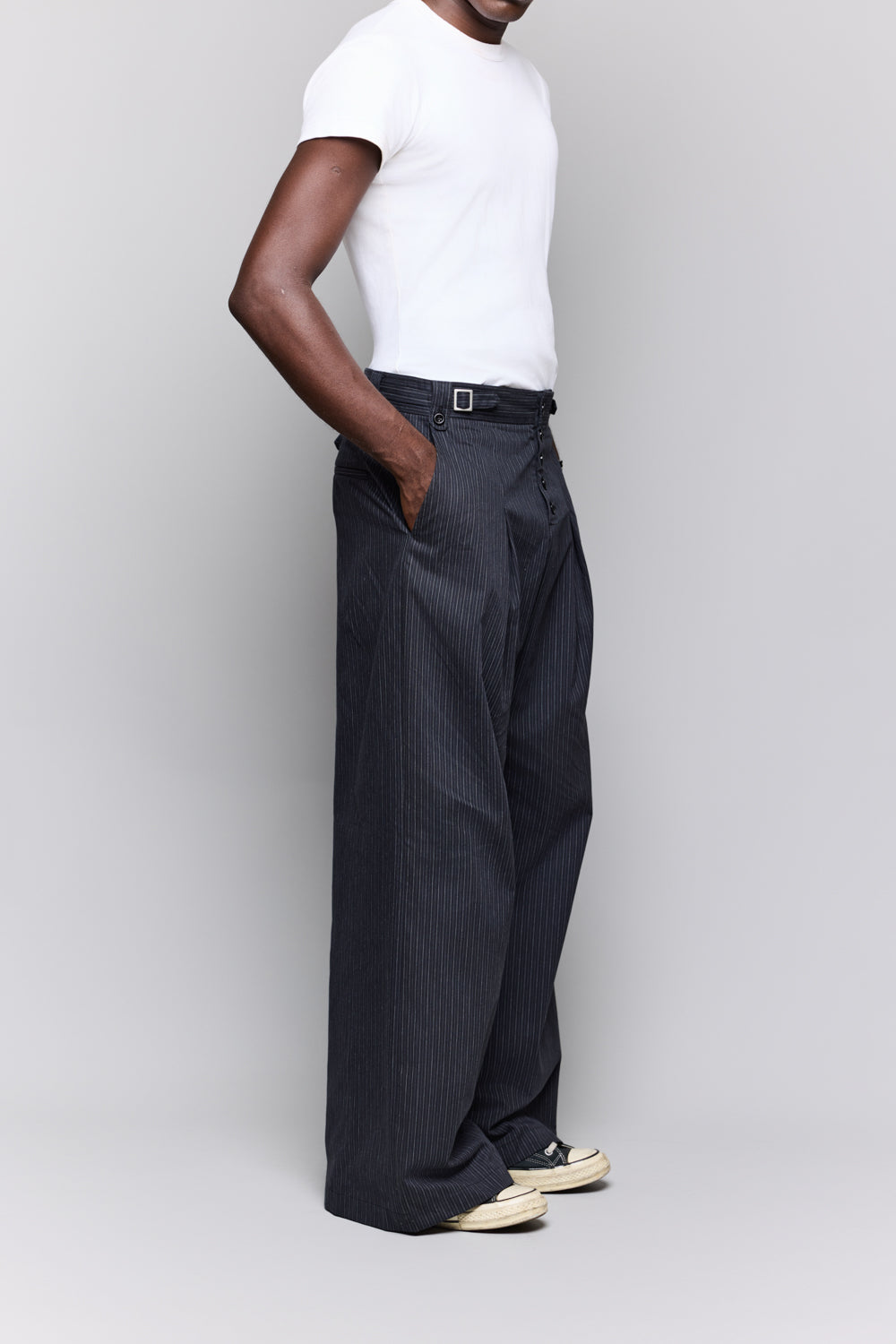 ARMY PINSTRIPE TROUSERS 1950's
