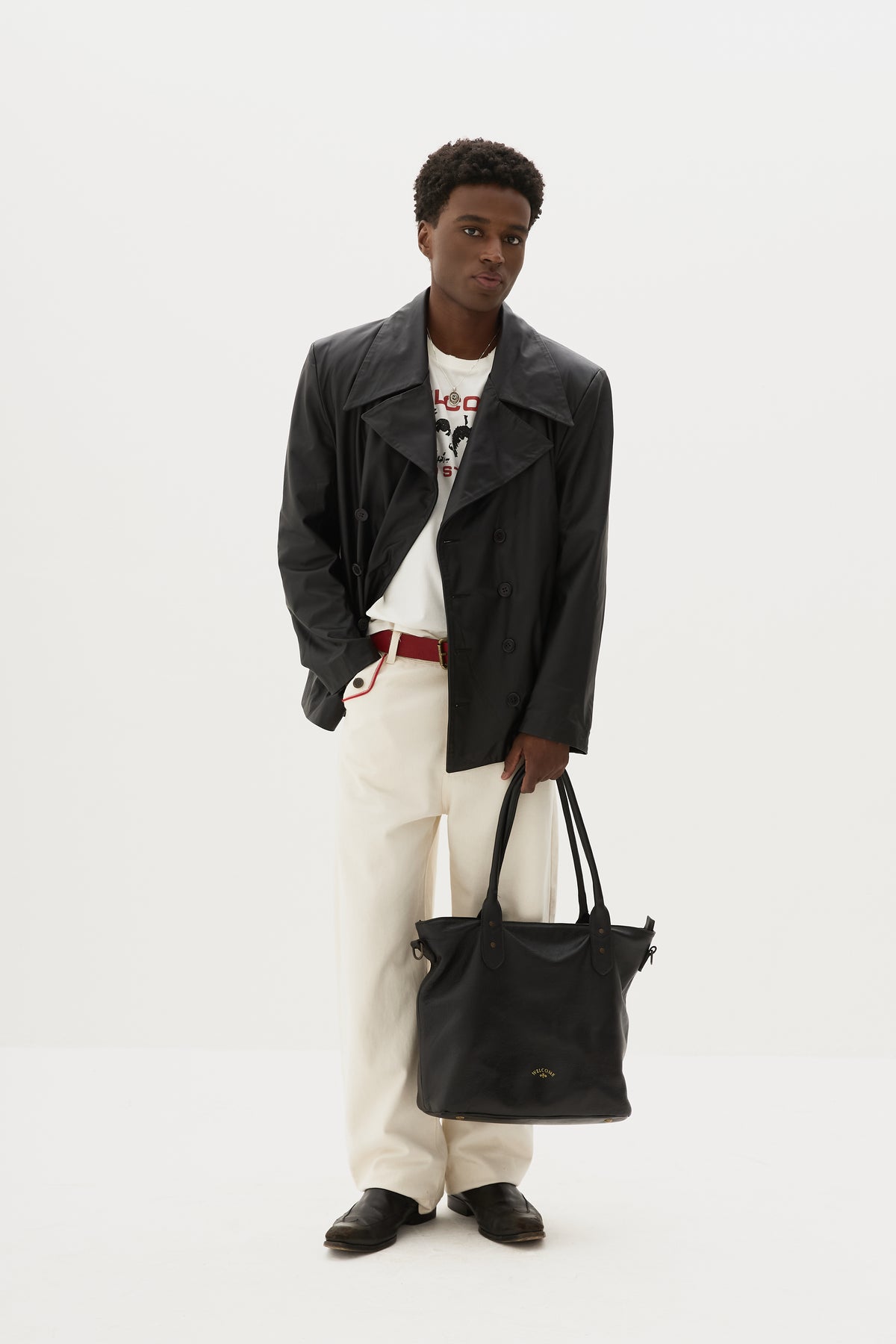 MIDNIGHT LEATHER BLAZER x WSG