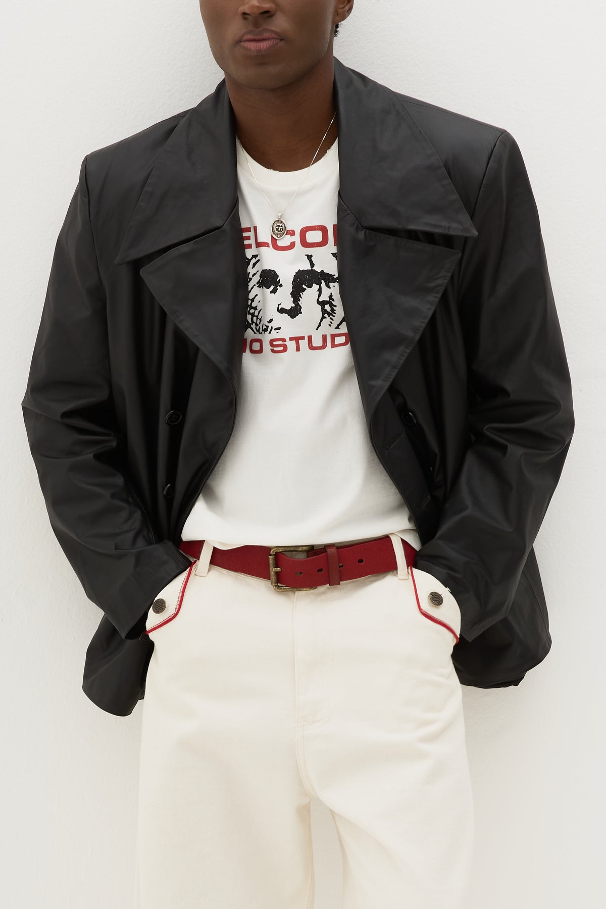 MIDNIGHT LEATHER BLAZER x WSG