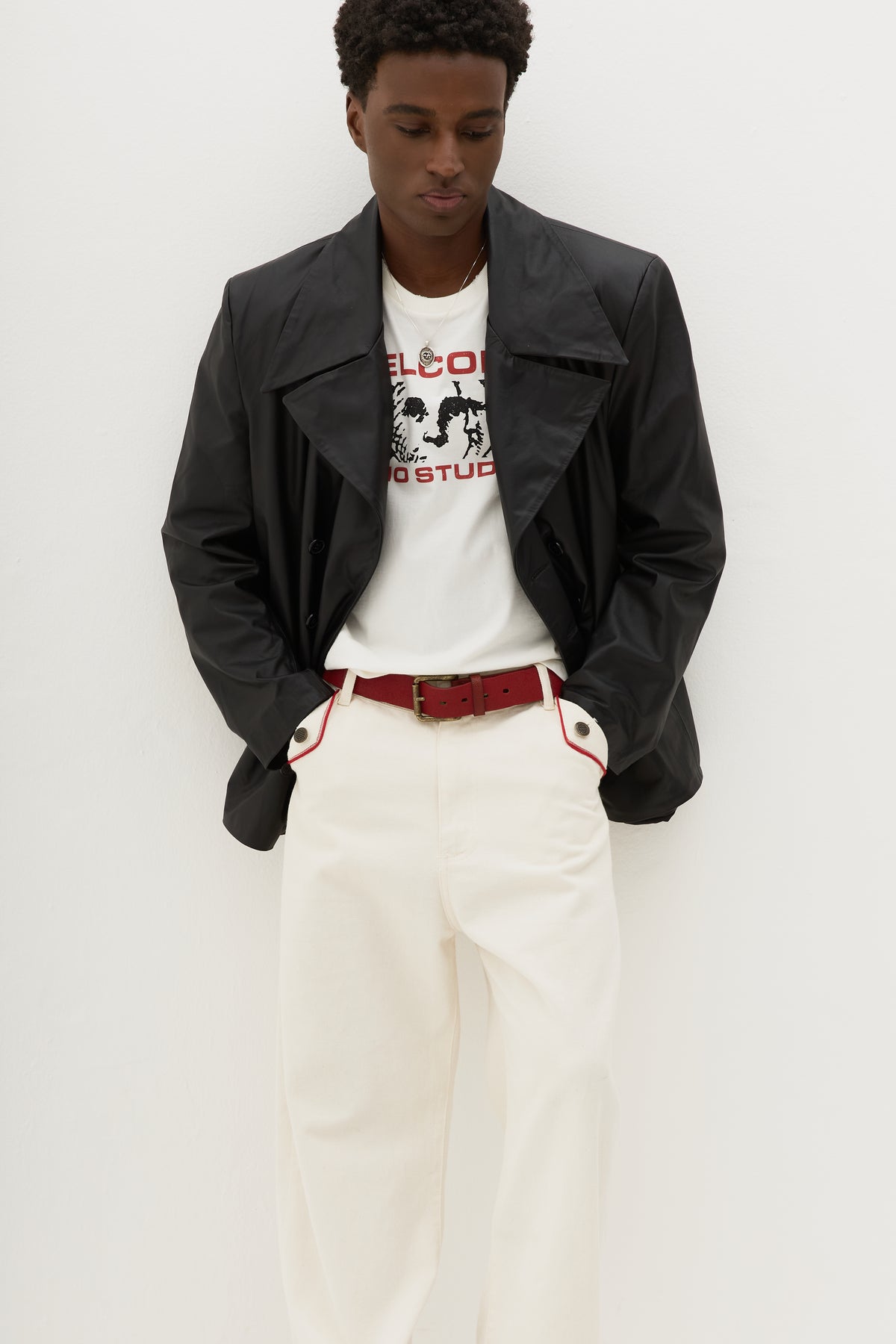MIDNIGHT LEATHER BLAZER x WSG