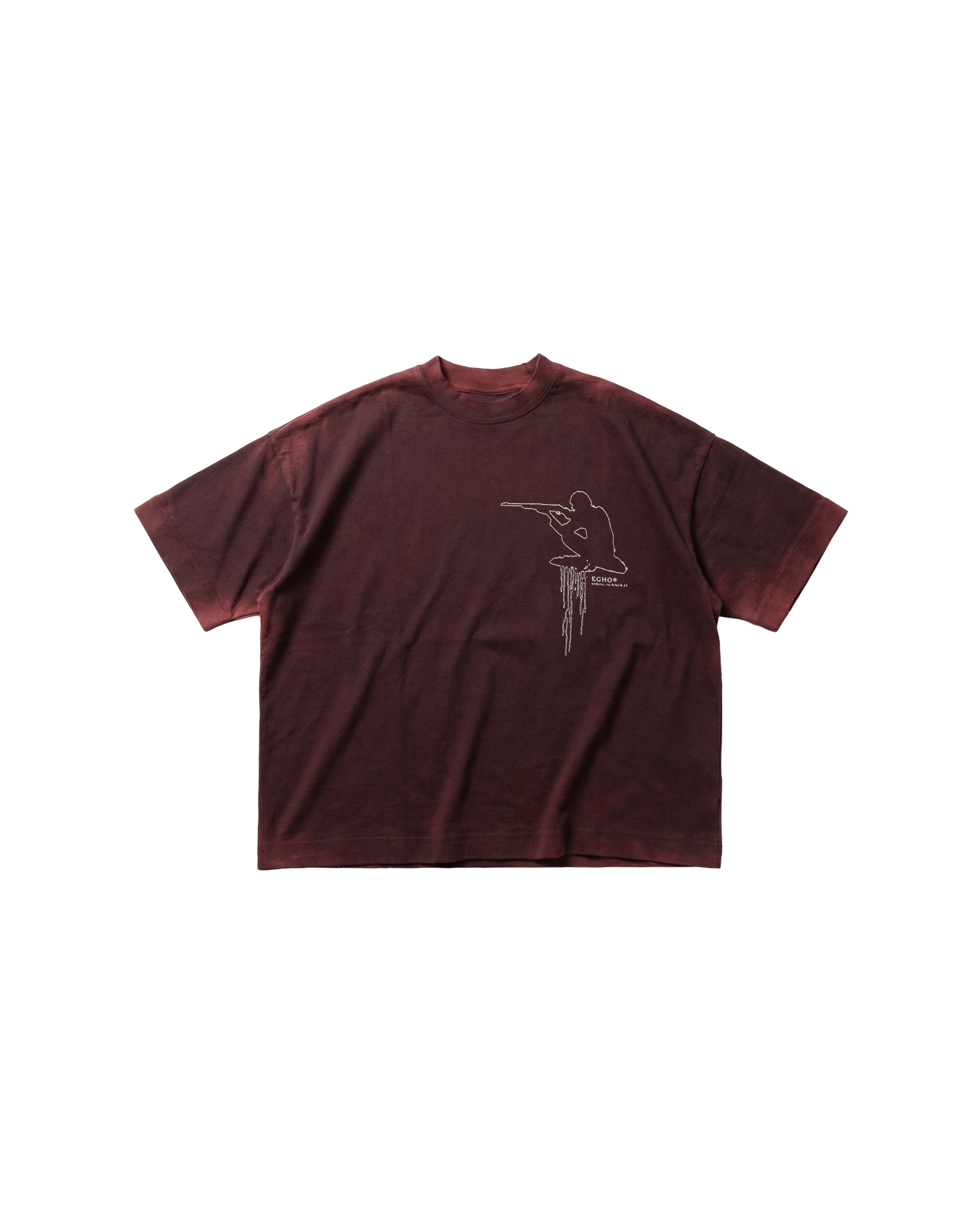 HUNTER BOXY TEE - BLOOD