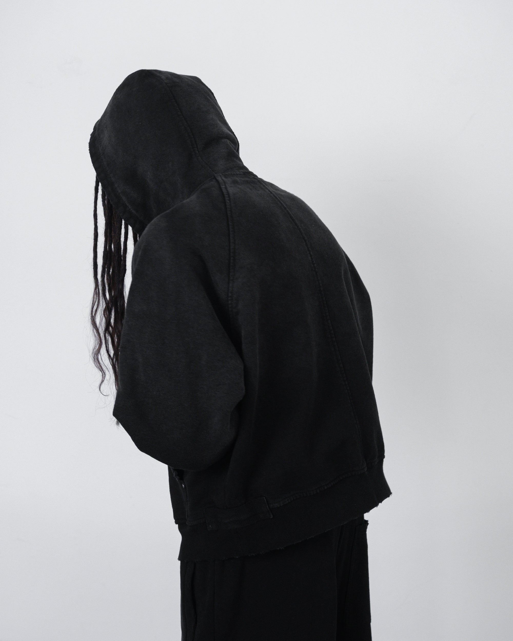 UNF HEAVY ZIP HOODIE - BLACK (PRÉ-VENDA)