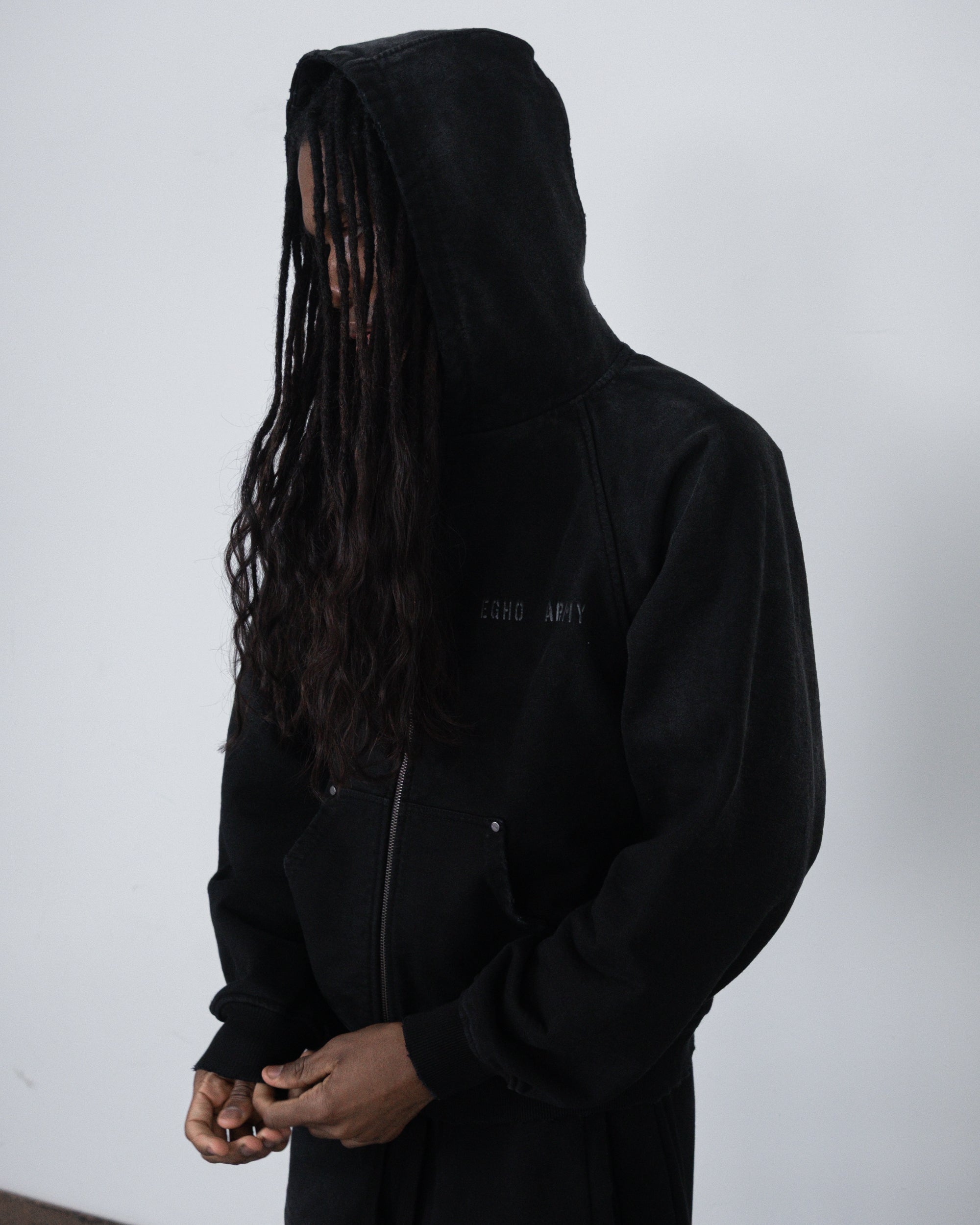 UNF HEAVY ZIP HOODIE - BLACK (PRÉ-VENDA)