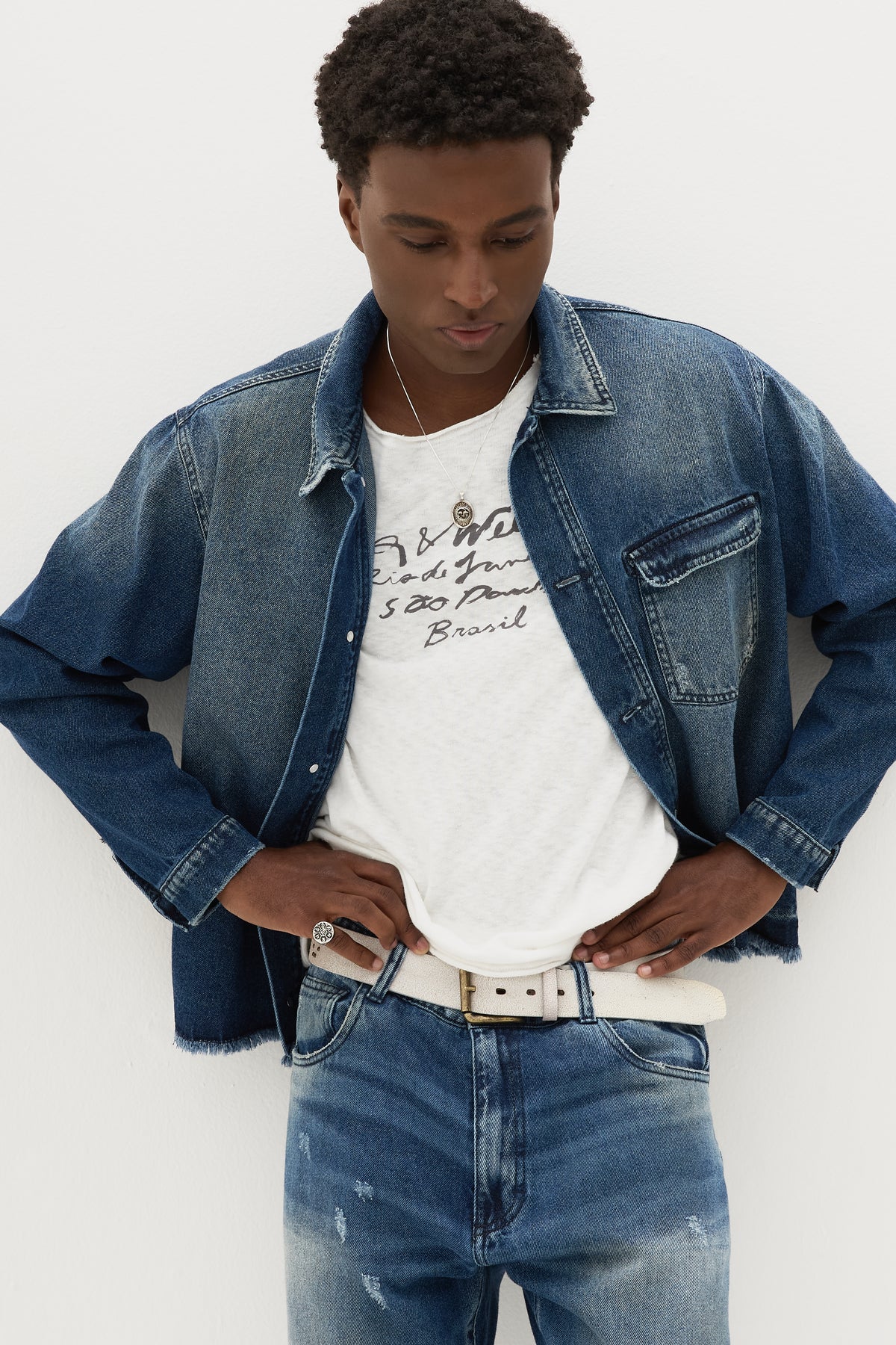 WORN DENIM JACKET  x WSG
