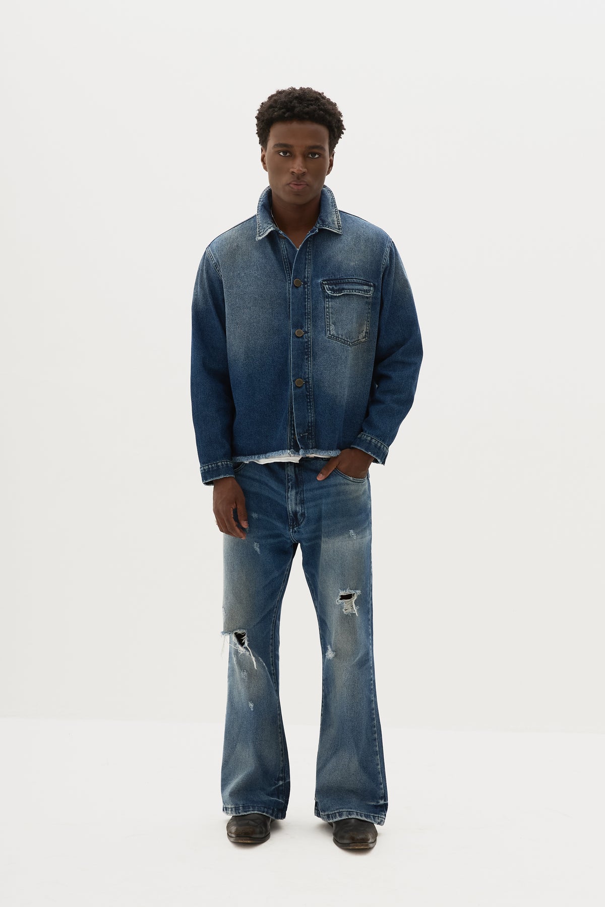WORN DENIM JACKET  x WSG