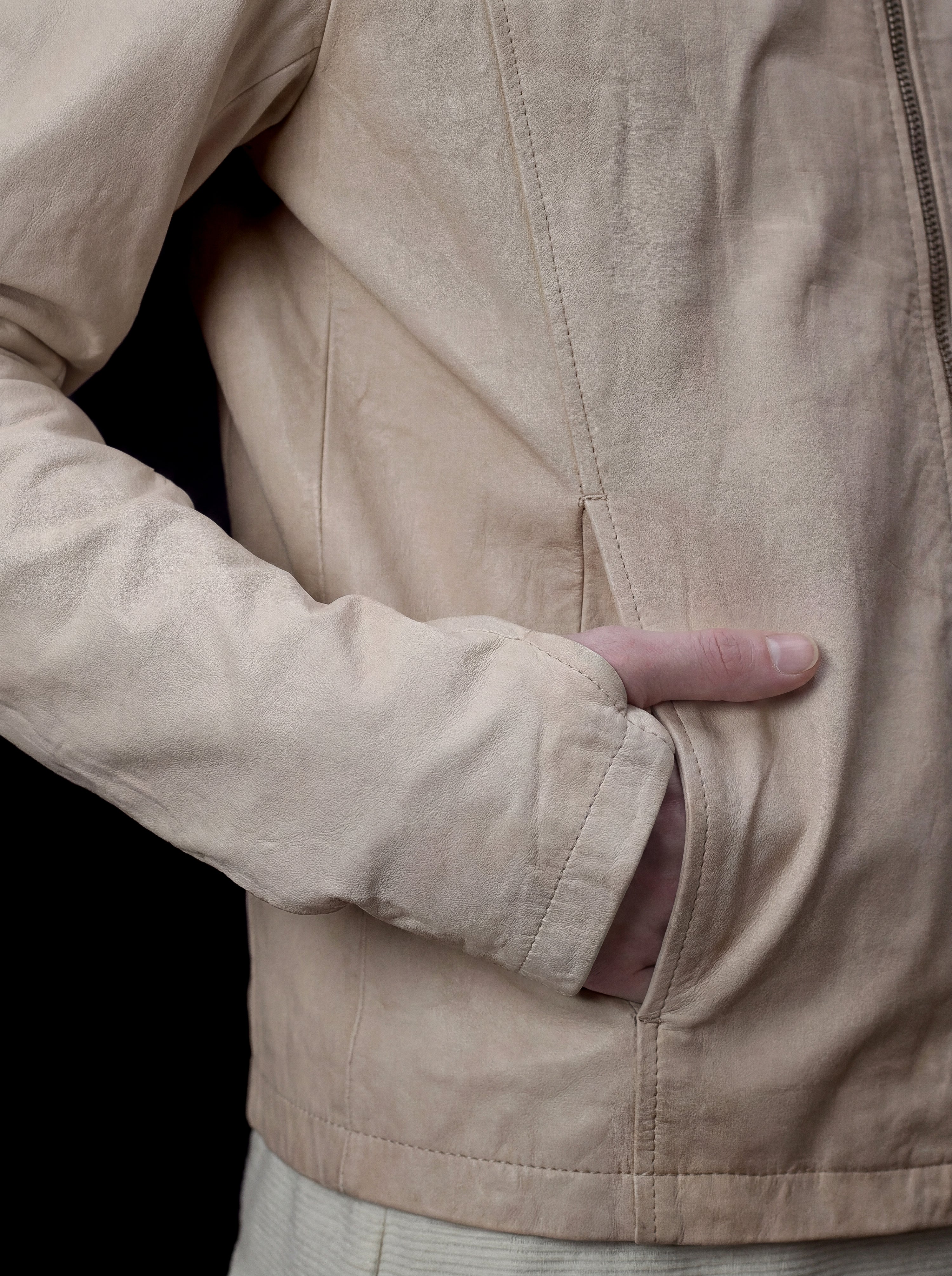 BANDITO GOATSKIN JACKET - BONE (pre-order)