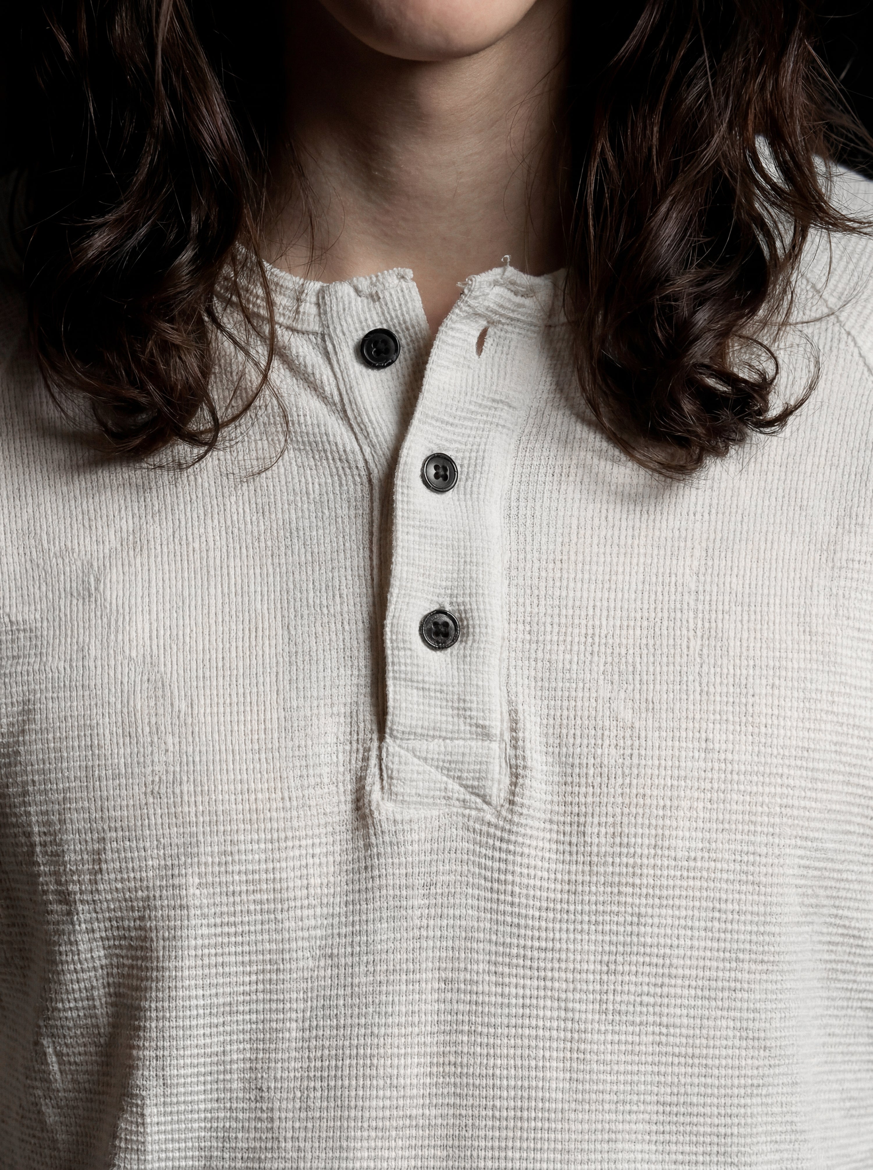 WAFFLE HENLEY - WHITE