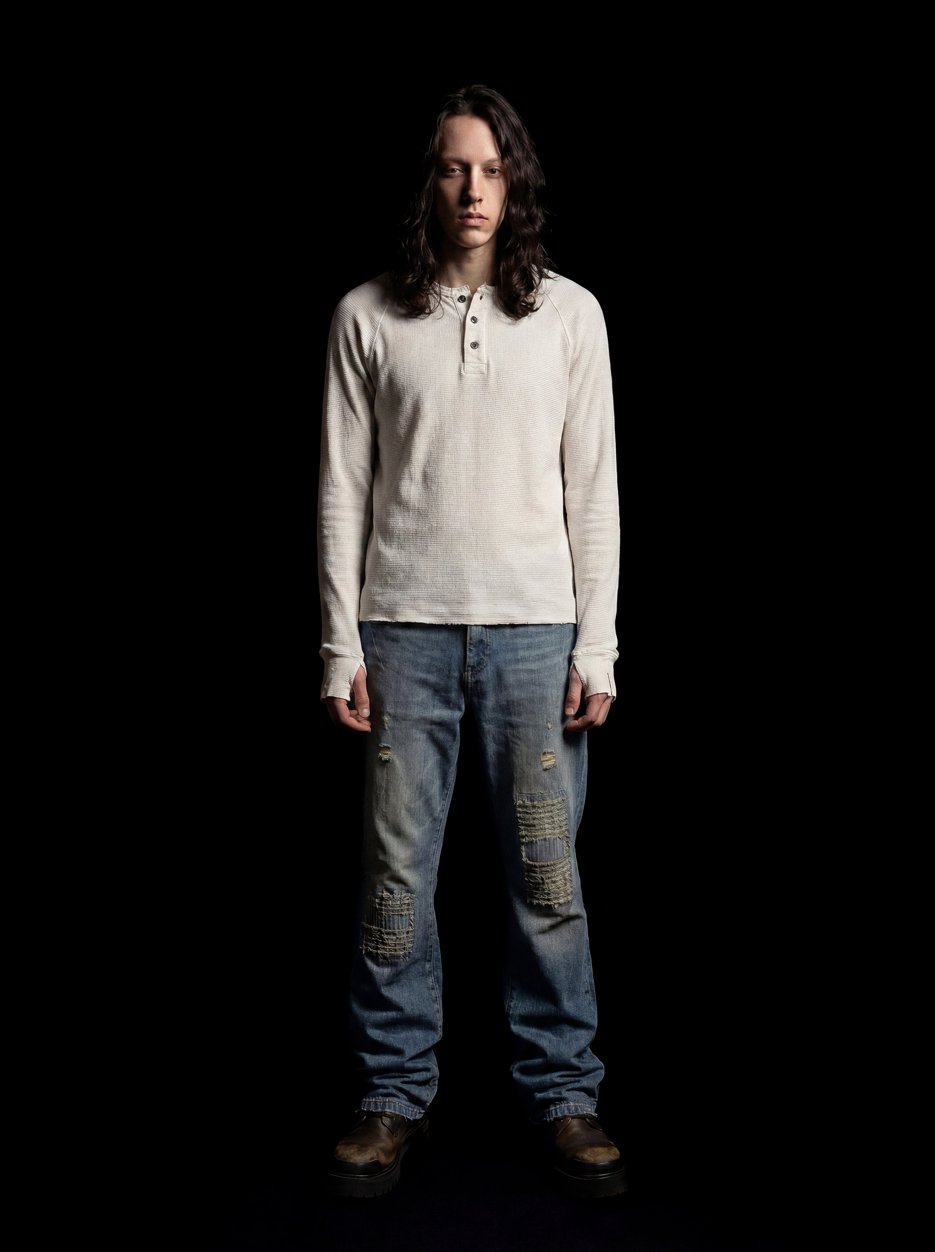 WAFFLE HENLEY - WHITE