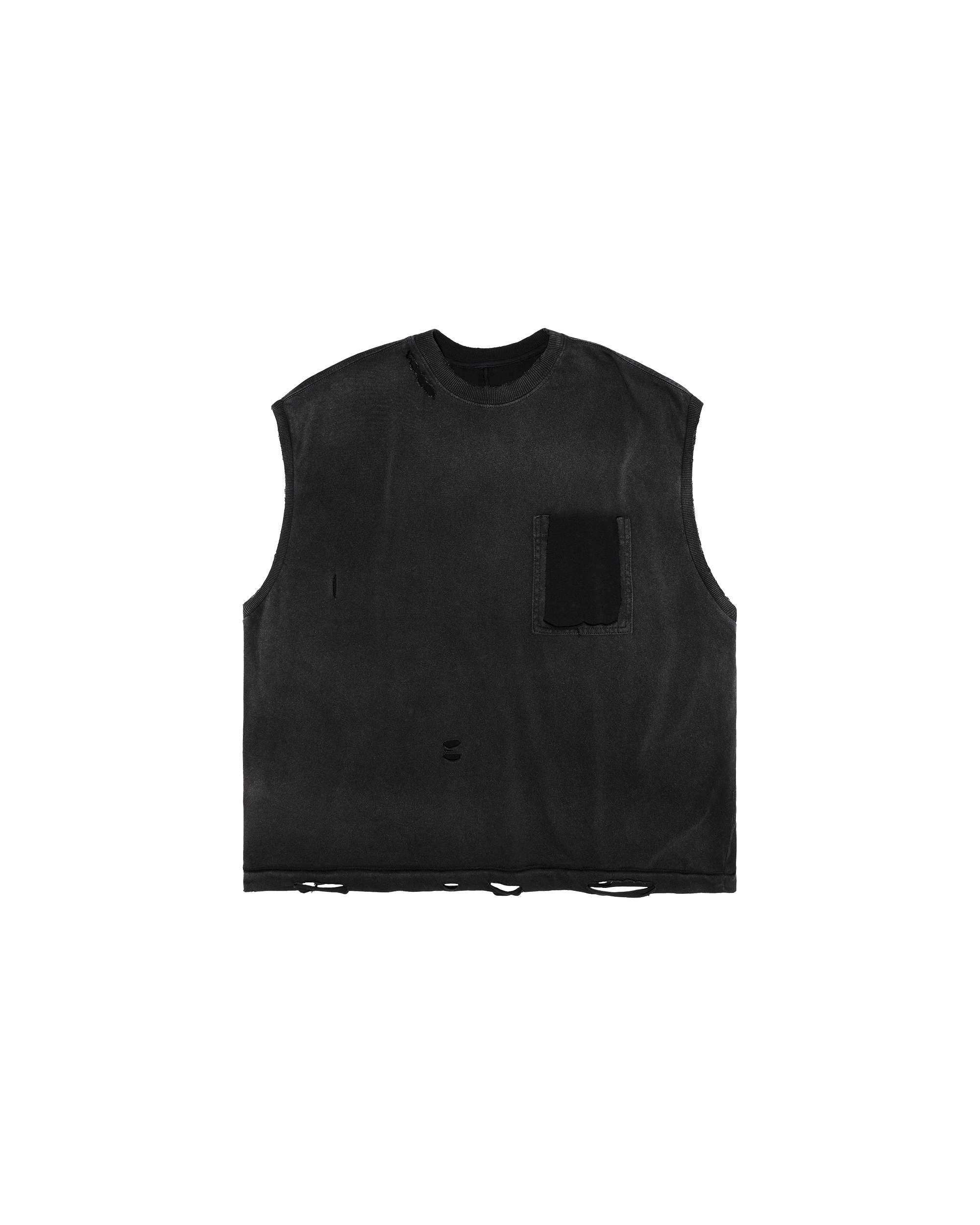 TRASHED TANK TOP - FADED BLACK